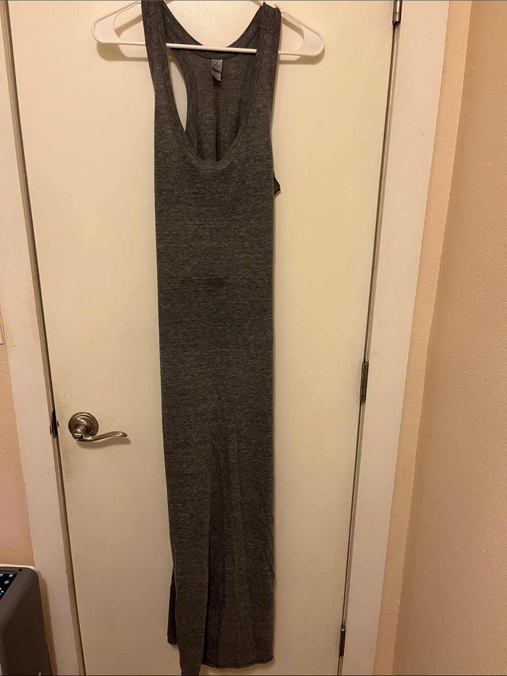 Alternative Charcoal Gray Racerback Maxi Dress